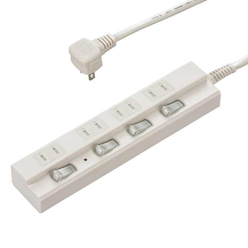 雷に強い節電タップ(4個口 3m 白)_00-6923_HS-TPK43PBT-W_OHM(オーム電機)